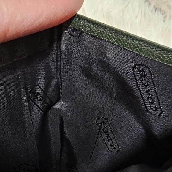 Coach Vintage Snap Leather Olive Green Trifold Wallet Coach Bags - Picture 16 of 16